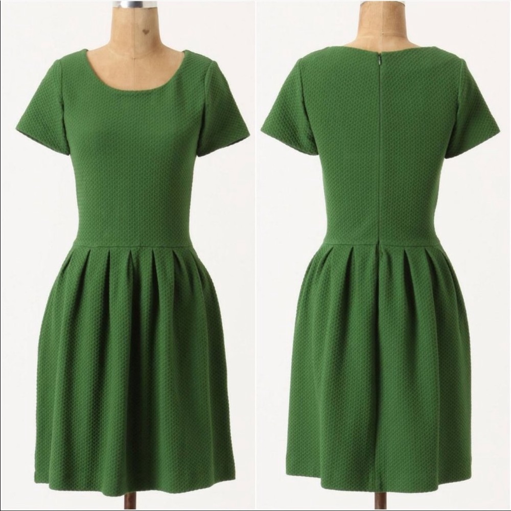 Anthropologie Ganni Embossed Basket Dress